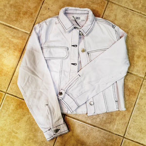 Zara White Jacket w/ Black top stitching, M